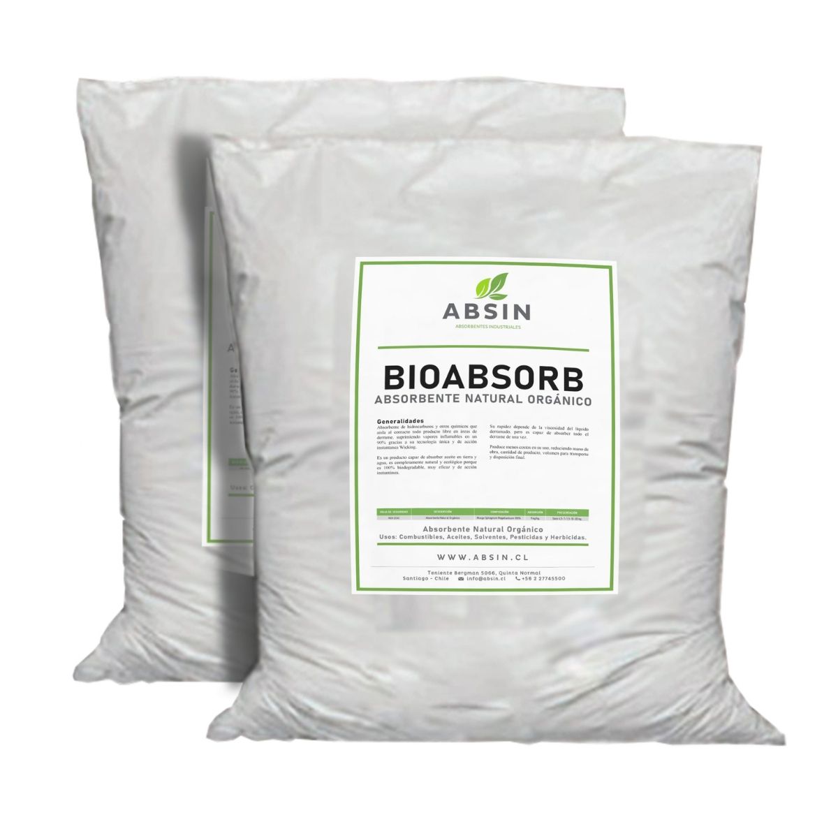 GENERICO - BioAbsorb Absorbente industrial universal 10kg