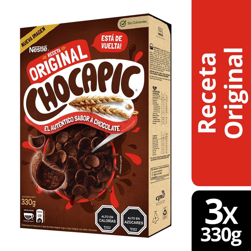 NESTLE - Cereal Chocapic® Receta Original 330g Pack X3