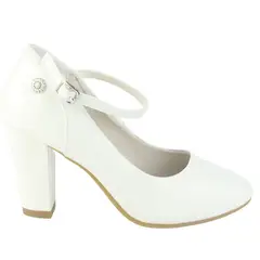 CHALADA - Zapato Mujer Blanco Formal Cobna-2
