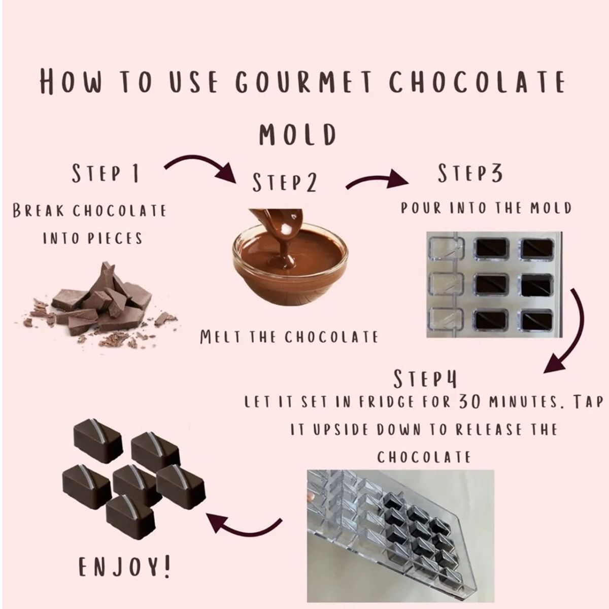 PASTELERIUSCL - Moldes Chocolate Moldes De Chocolate Policarbonato Rectangular Molde De Chocolate Molde Bombones