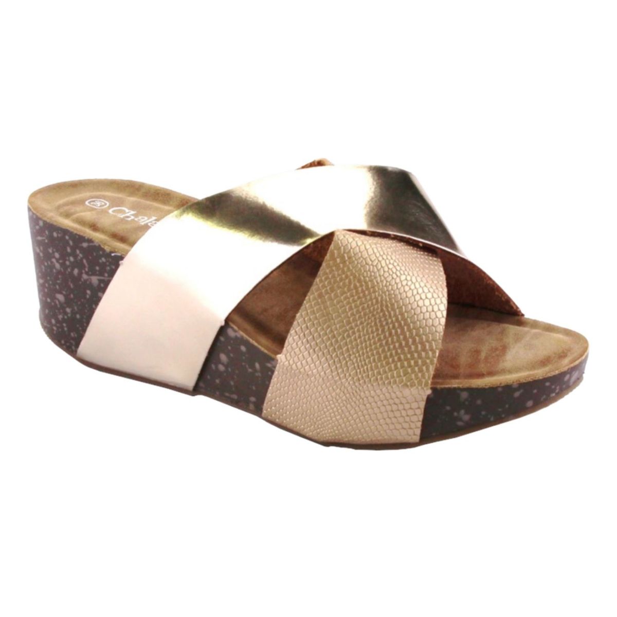 CHALADA - Sandalia Mujer Dorado Moda Chalada Como-3