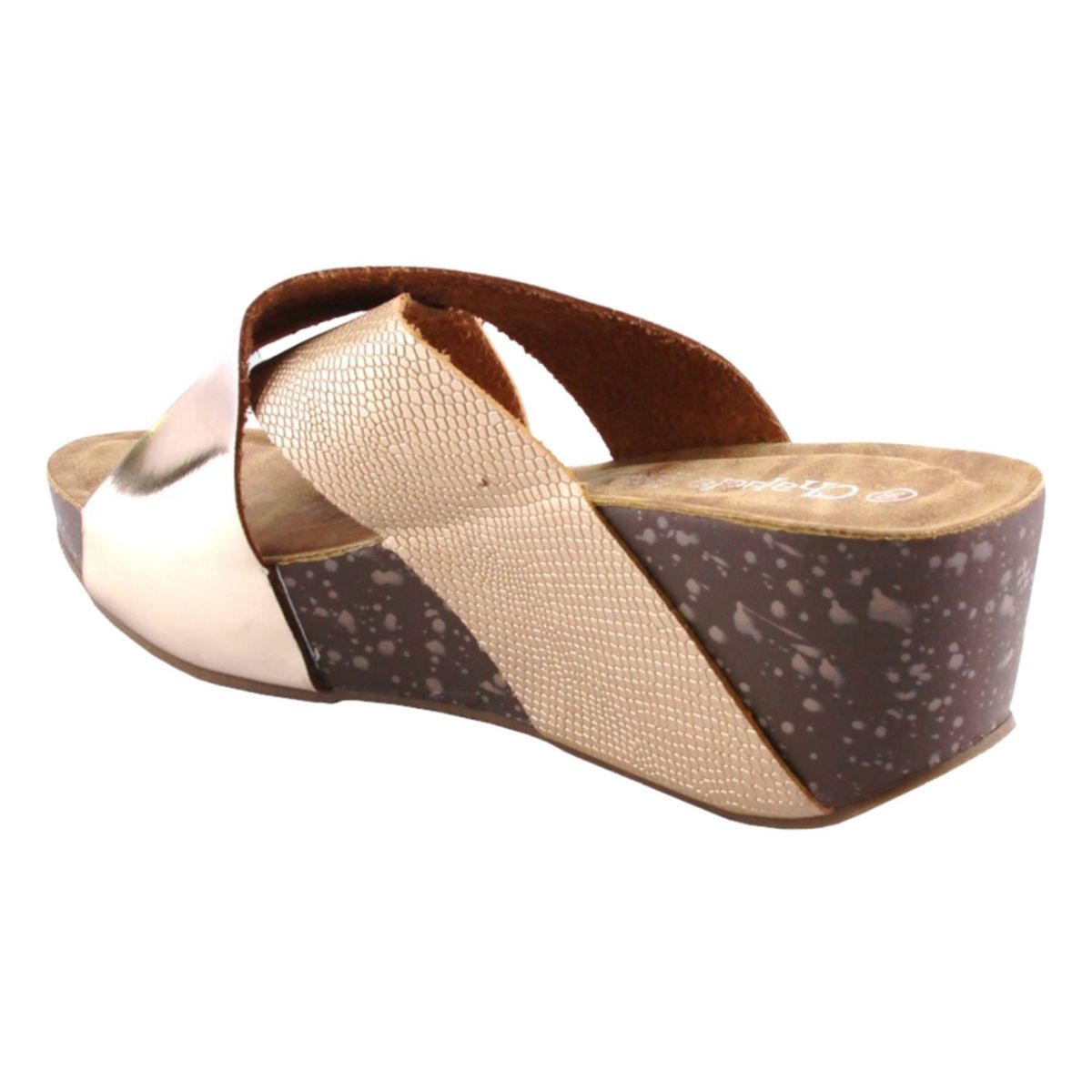 CHALADA - Sandalia Mujer Dorado Moda Chalada Como-3