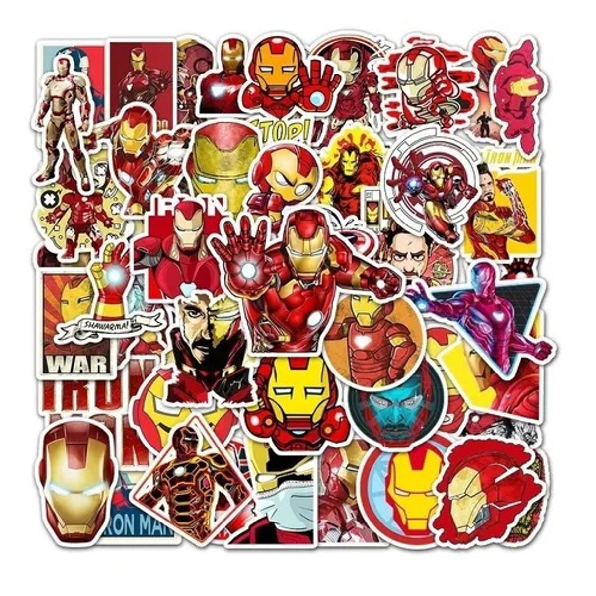 50 Stickers Iron Man - Etiquetas Autoadhesivas, marca GARSIL - Foto Principal