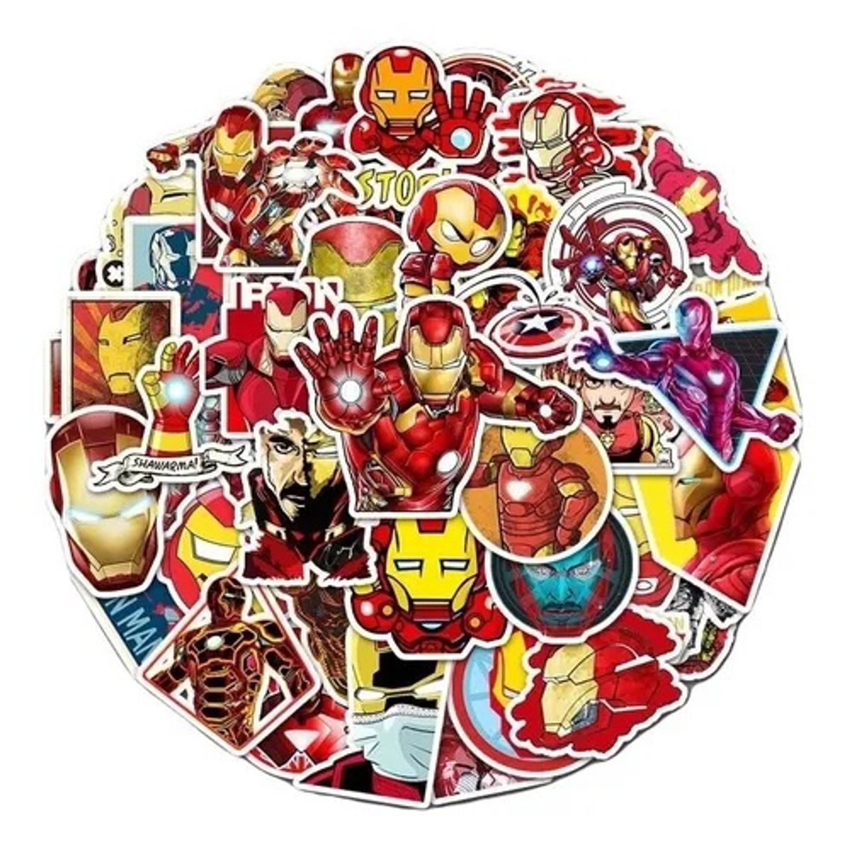50 Stickers Iron Man - Etiquetas Autoadhesivas, marca GARSIL - Foto 2