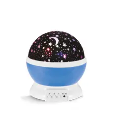 DBLUE - Lampara Rotatoria Proyector de Estrellas Luz Nocturna Infantil