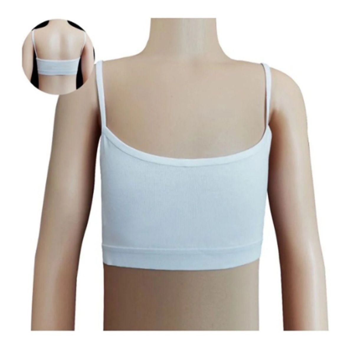 EVERSO - Pack 3Petos Niña Sostén Deportivo Juvenil 100 Algodón de Lino.