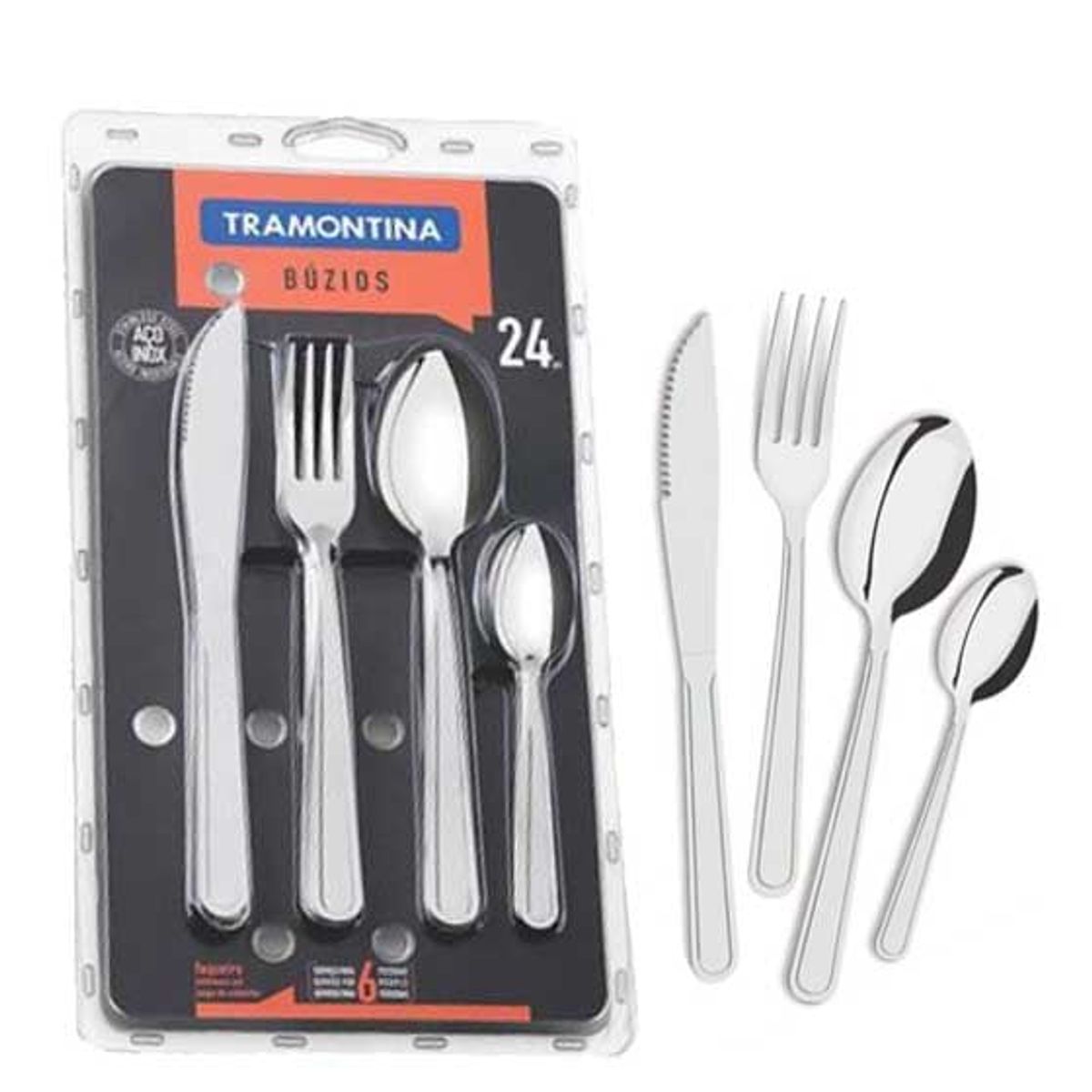 TRAMONTINA - Tramontina Búzios Juego De Cubiertos Acero 24PZAS