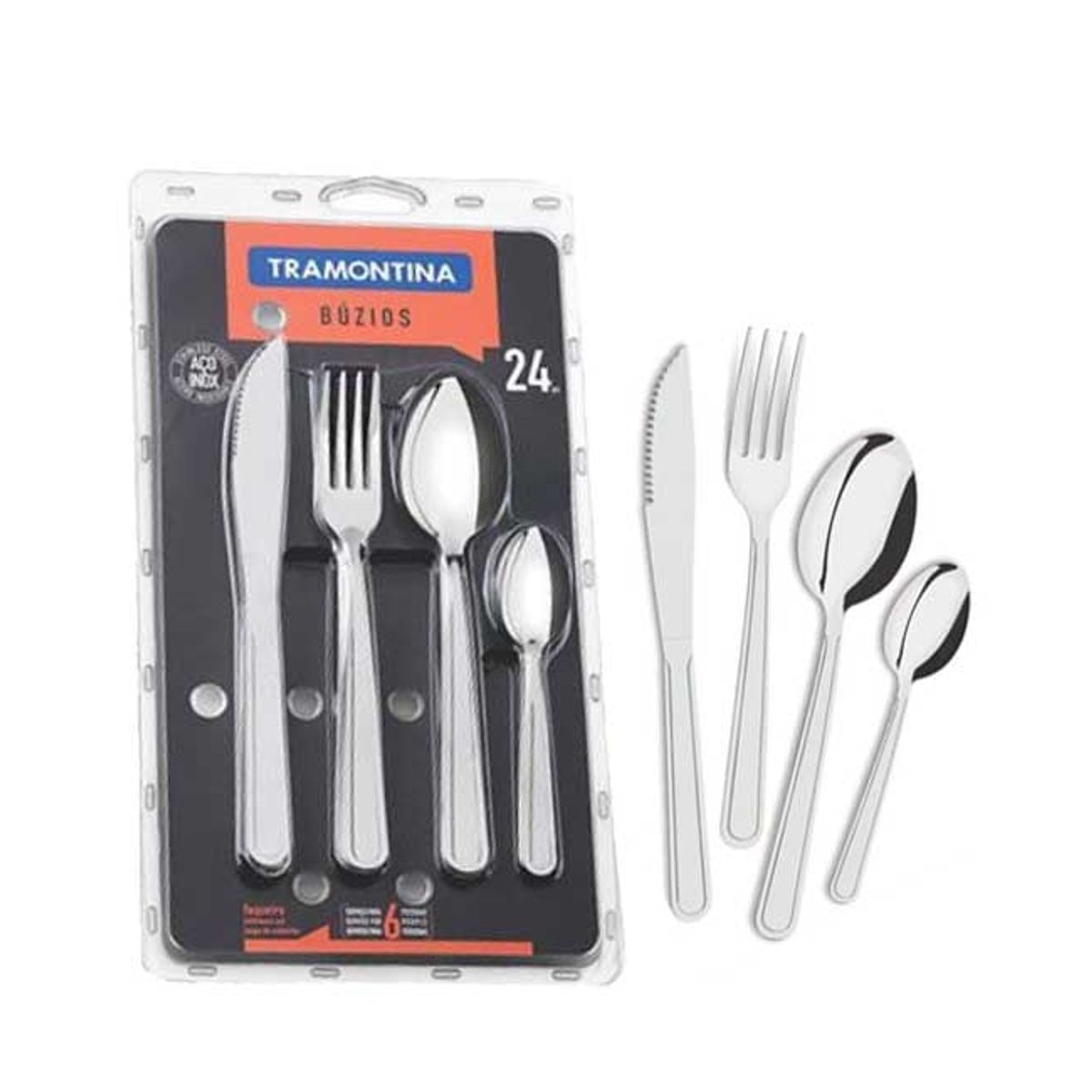 TRAMONTINA - Tramontina Búzios Juego De Cubiertos Acero 24PZAS