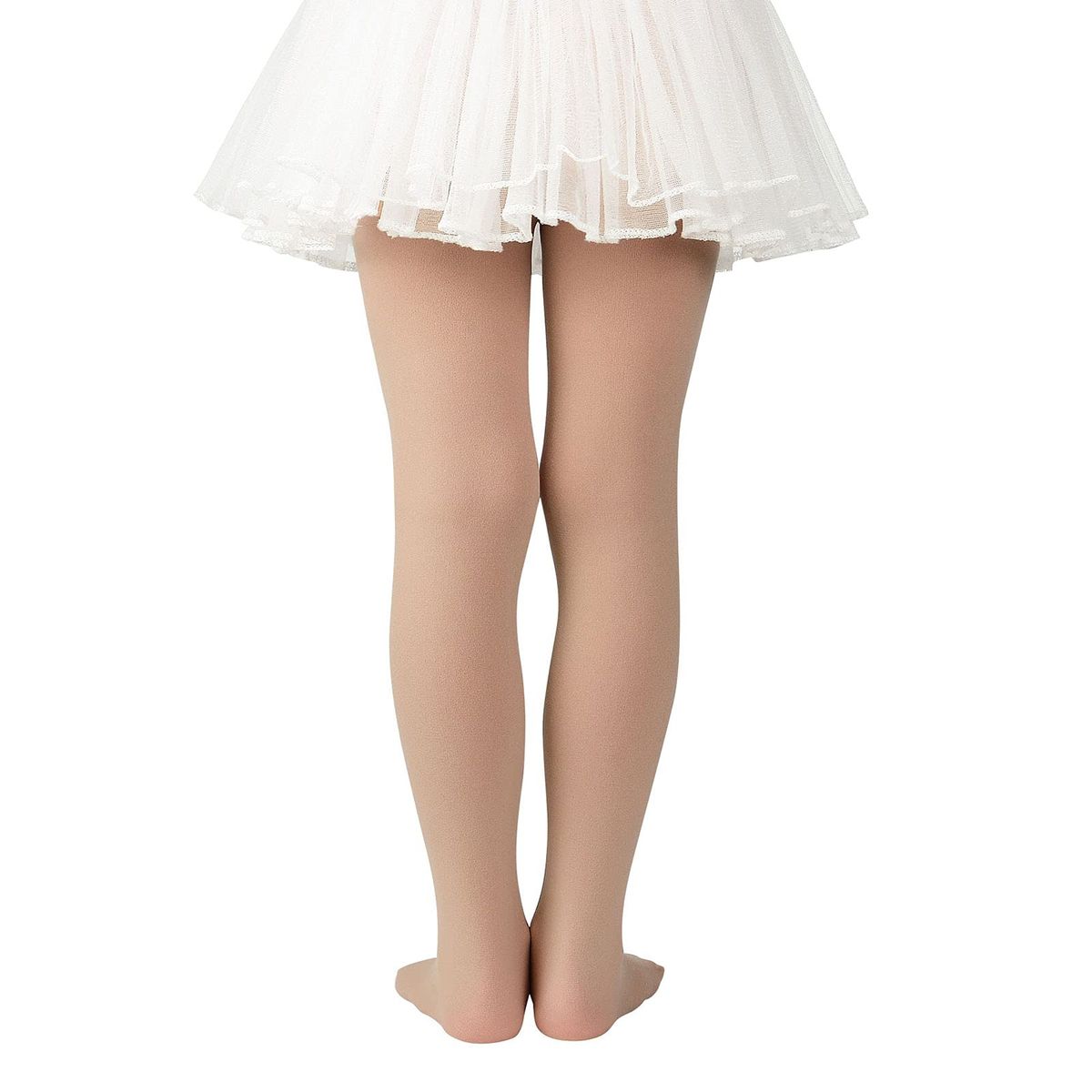 EVERSO - Pack2 Pantys Panties Blanca Y Piel Para Ballet Niña.