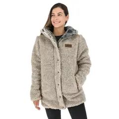 BUFFALO CHILE - Chaqueta Reversible Chipodos Lana Jaspeado - Diseño Gris Mujer