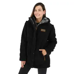 BUFFALO CHILE - Chaqueta Reversible Chipodos Negro - Diseño Gris Mujer