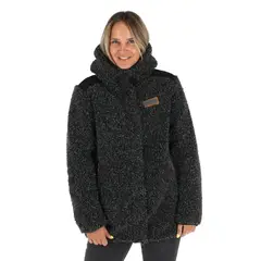 BUFFALO CHILE - Chaqueta Reversible Chipodos Negro Jaspeado - Diseño Gris Mujer