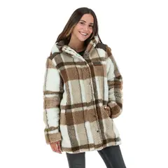 BUFFALO CHILE - Chaqueta Reversible Chipodos Pattern Crudo - Cafe Jaspeado Mujer
