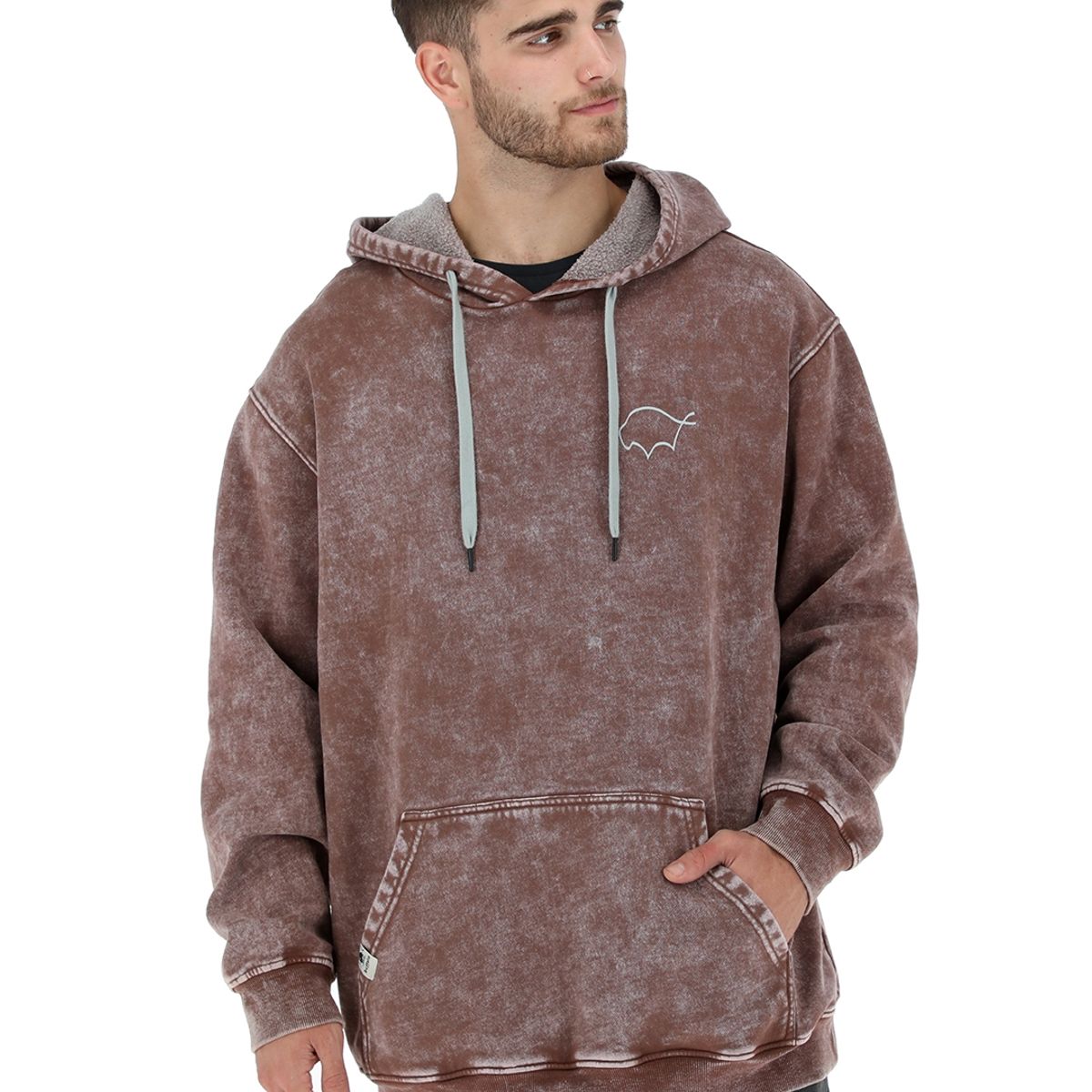 BUFFALO CHILE - Hoodie 2 Burdeo Hombre
