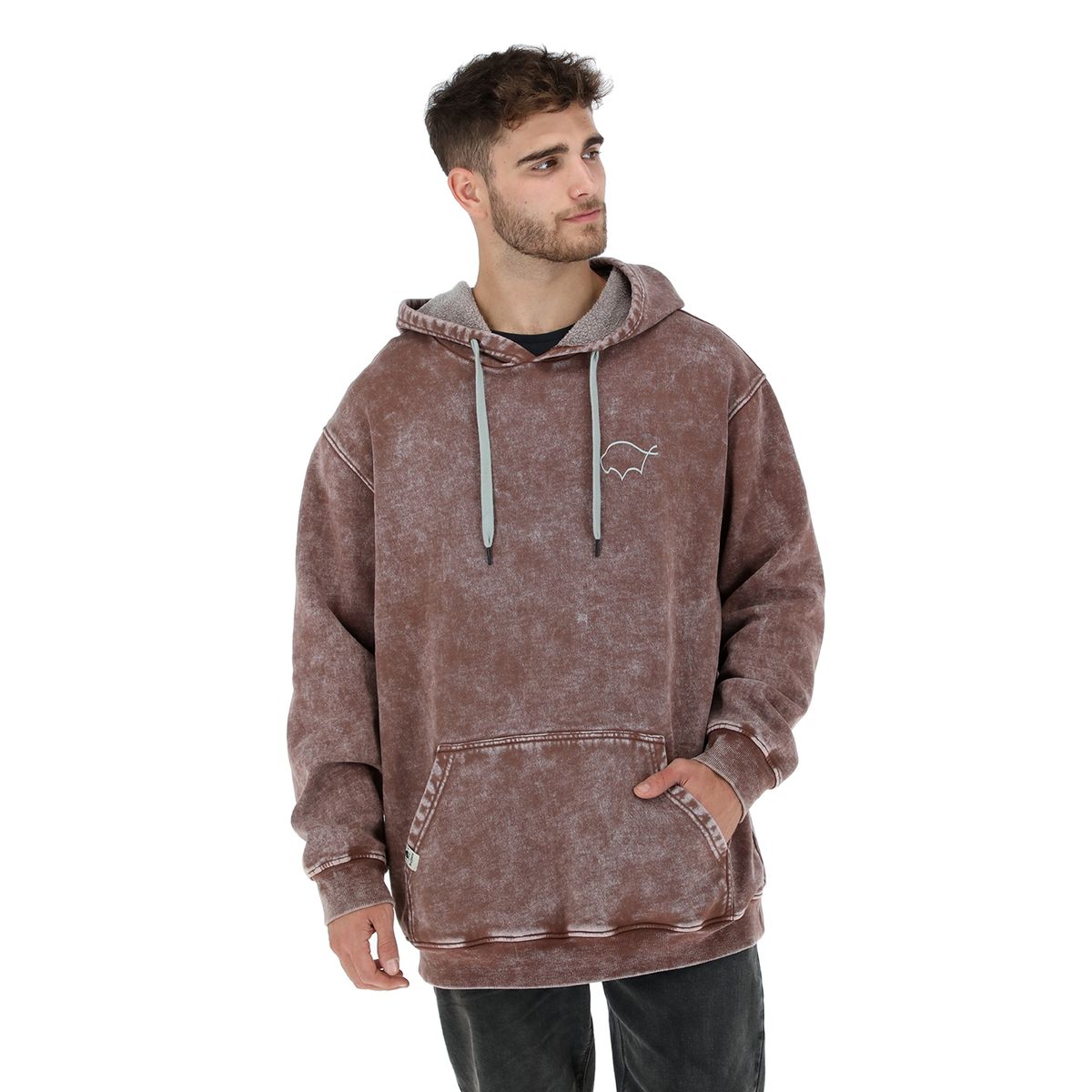 BUFFALO CHILE - Hoodie 2 Burdeo Hombre
