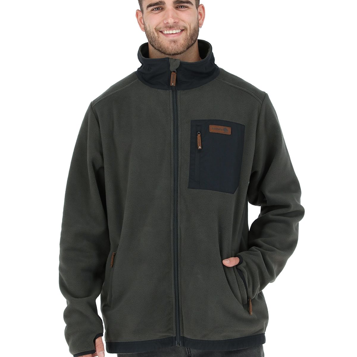 BUFFALO CHILE - Polar Veinticuatro Siete Marengo Hombre