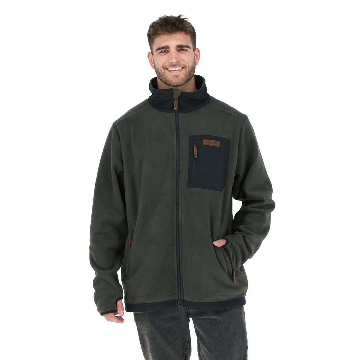 BUFFALO CHILE - Polar Veinticuatro Siete Marengo Hombre