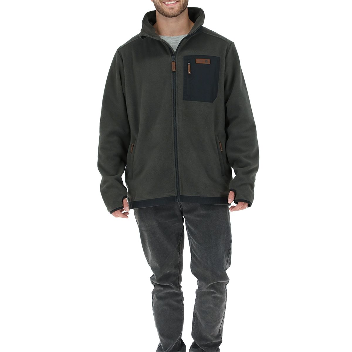 BUFFALO CHILE - Polar Veinticuatro Siete Marengo Hombre