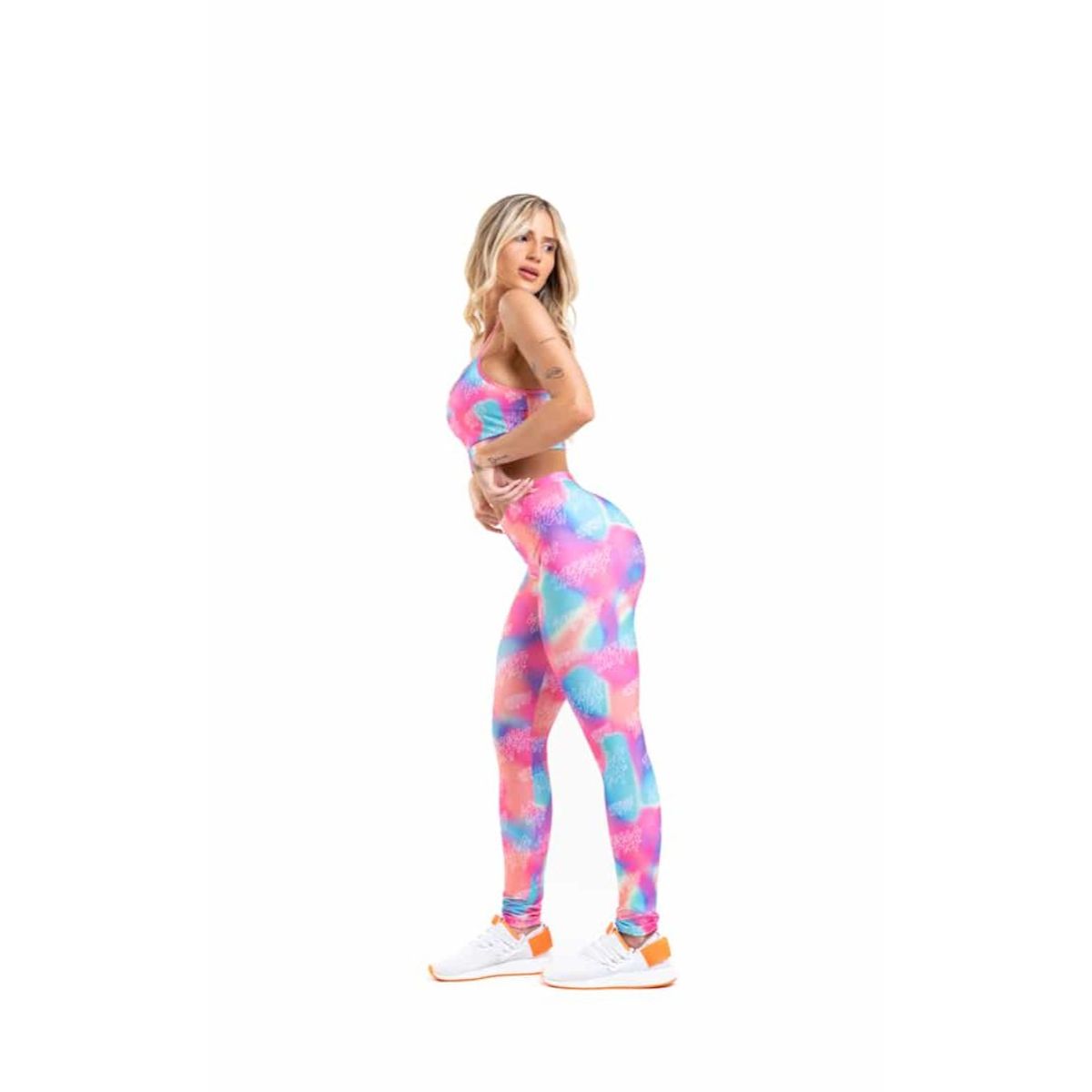 LABELLAMAFIA - Conjunto Top y Leggings Beach Sport Estampado