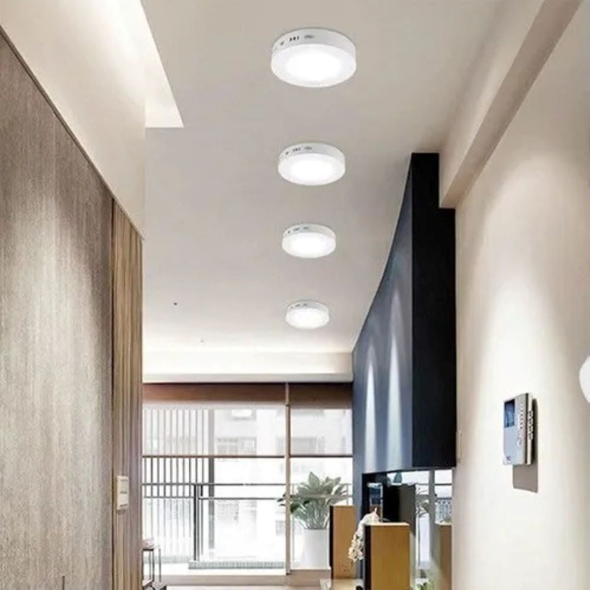 Panel Led Sobrepuesto Redondo 18w Luz calida Pack 3 Und, marca WANT - Foto 2