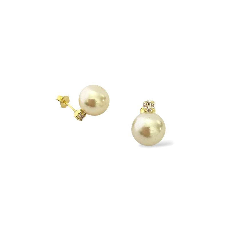 GENERICO - ARO PERLA BRAZ BANADO EN ORO 18 K