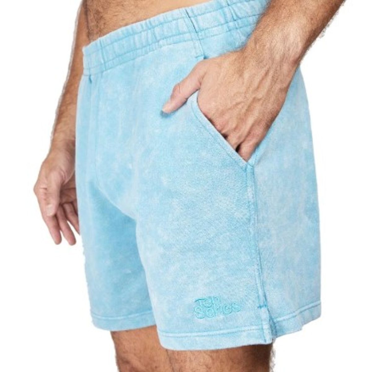 TEN SERIES - Short Deportivo Celeste Snow Wash