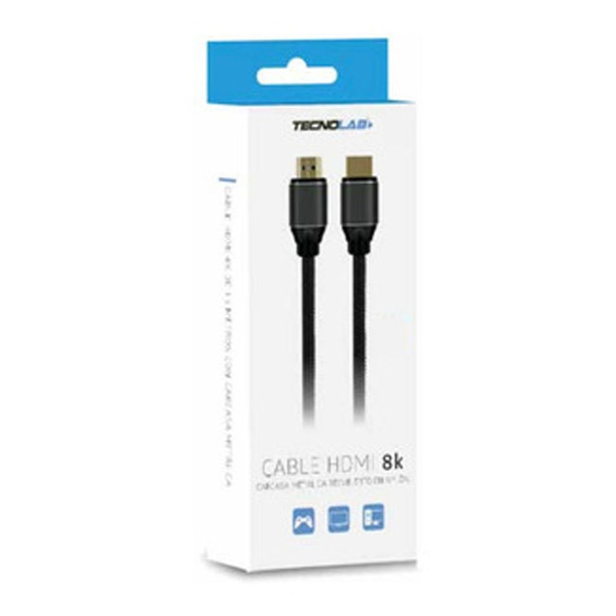 TECNOLAB - Cable HDMI 2.1V 8K 3 Metros Trenzado TL338 - Crazygames
