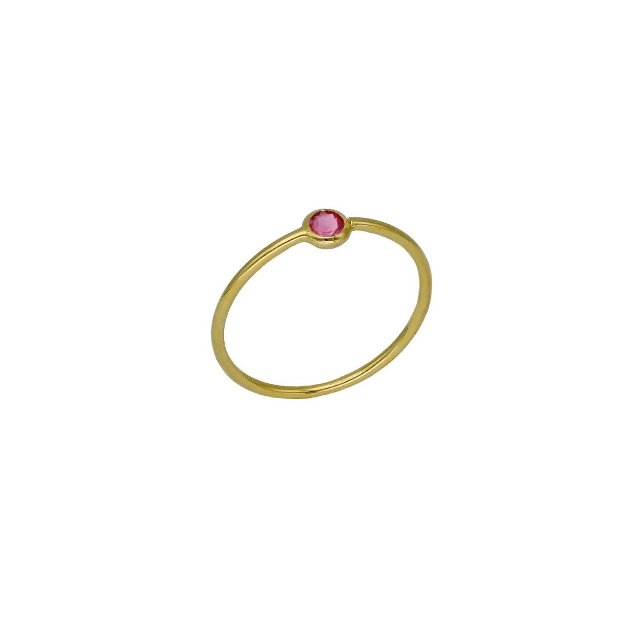 VICTORIA CRUZ - Anillo Rose Lis bañado en Oro