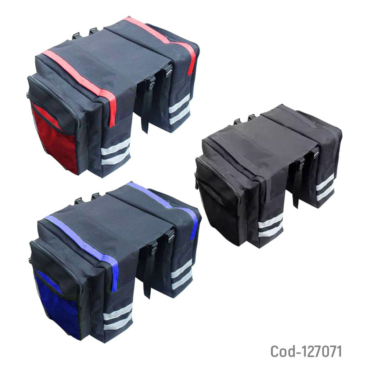 GENERICO - Bolso Alforja Para Bicicleta De Tela Medidas 70X30x12cm