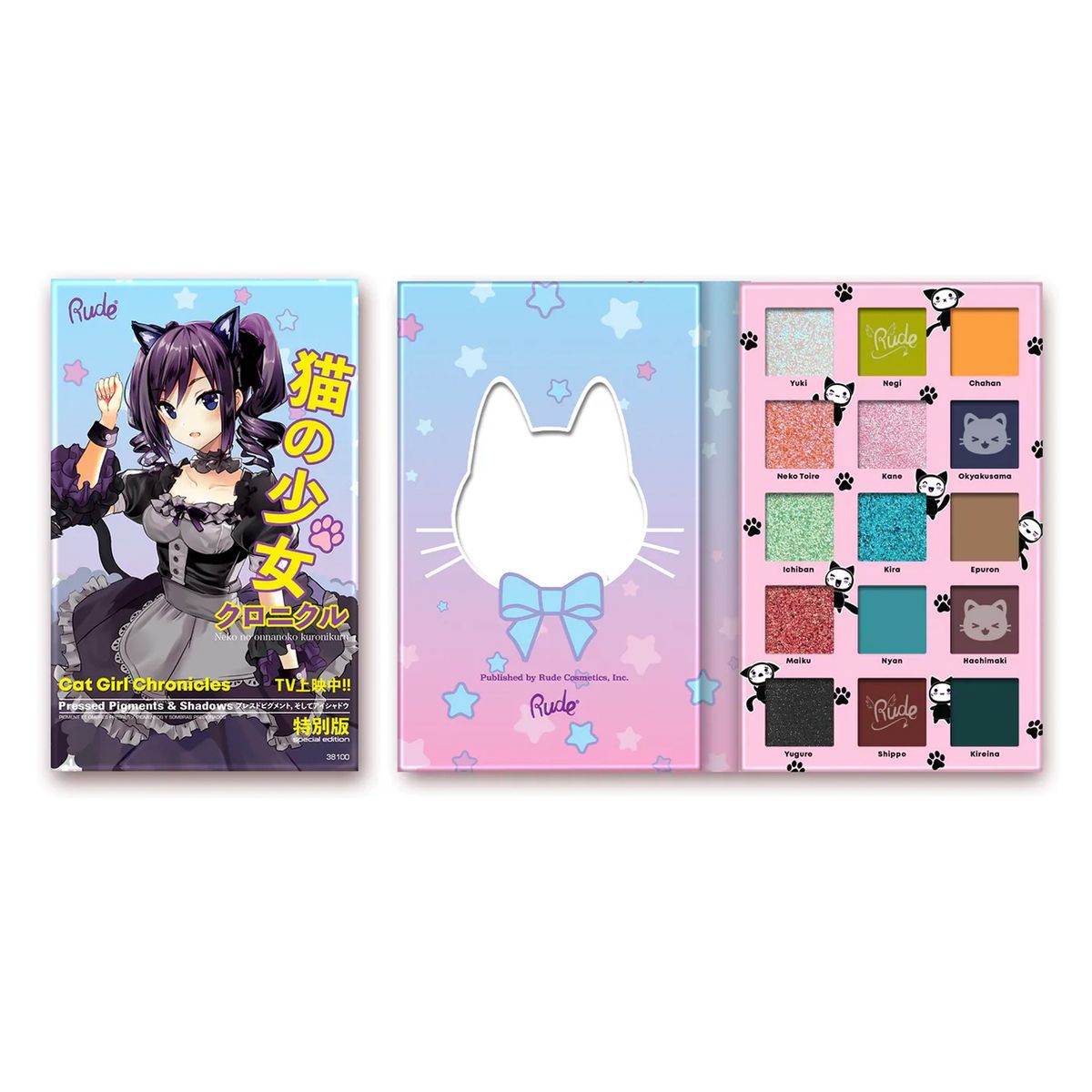 RUDE COSMETICS - Paleta de Sombras Cat Girl Chronicles Rude Cosmetics