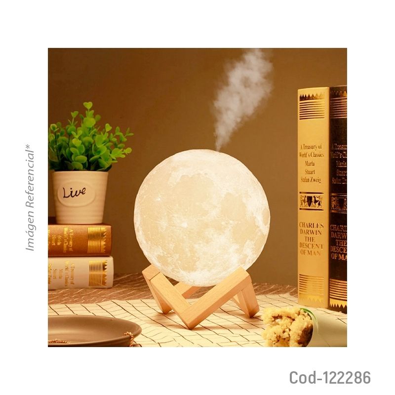 VARIOS - Humidificador Difusor Aromaterapia Lámpara Luna 3d