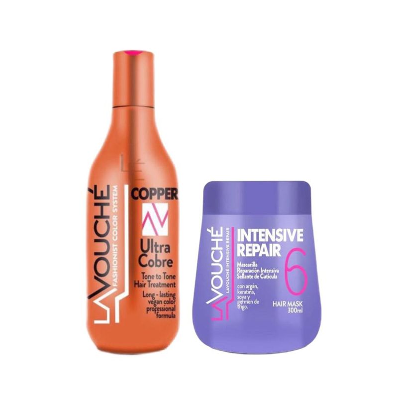 GENERICO - KIT MATIZADOR ULTRA COBRE MAS MASCARA REPARACION INTENSA LAVOUCHE