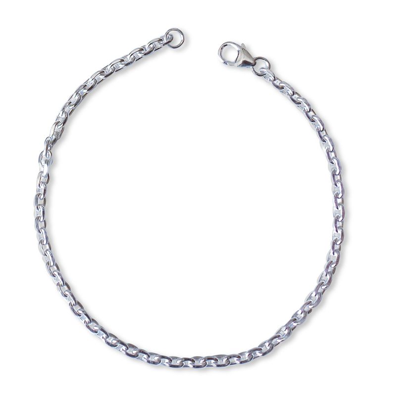 ANDREA COGGIOLA JOYAS - Pulsera Eslabón Limado Grande Plata Fina 925