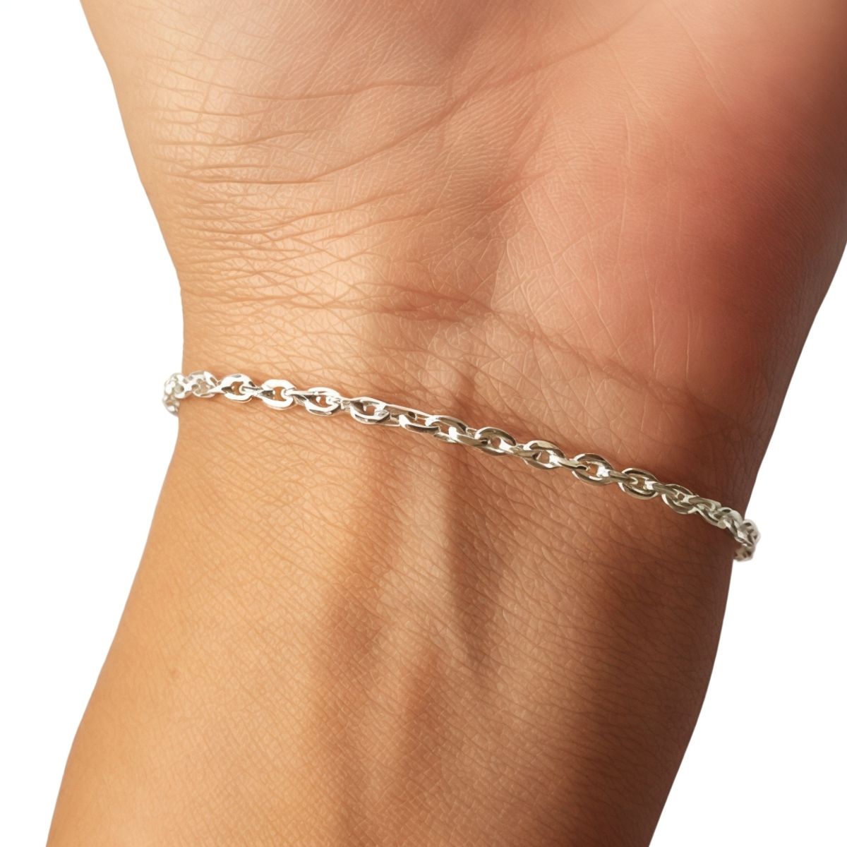 COGGIOLA - Pulsera Eslabón Limado Grande Plata Fina 925