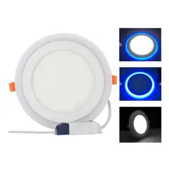 GENERICO - Plafón Led Techo Redondo Focos Led Interior 12w Blanco Azul