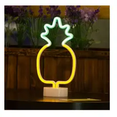 GENERICO - Lampara Led Neón De Piña Con Base De Soporte
