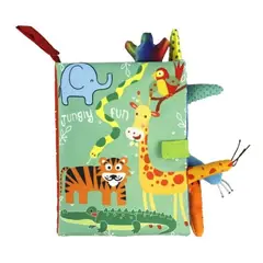 BEBE - Libro Sensorial Tela Estimulación Visual Jungla