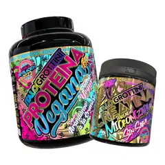 ITALO GROTTINI - CREATINA MONOHIDRATADA 300GR PACK PROTEINA VEGANA ARANDANOS CREMA 5LB