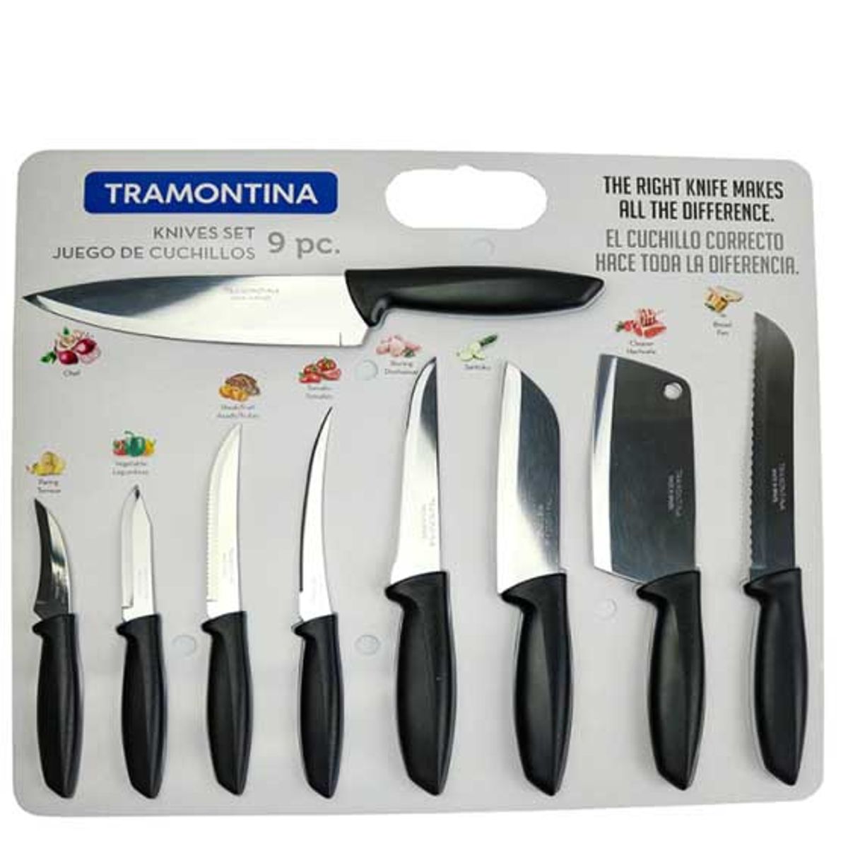 TRAMONTINA - Cuchillo Tramontina Juego de Cuchillos 9 PCS