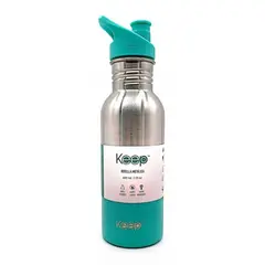 KEEP - Botella Metálica 600ml Con Dosificador Celeste