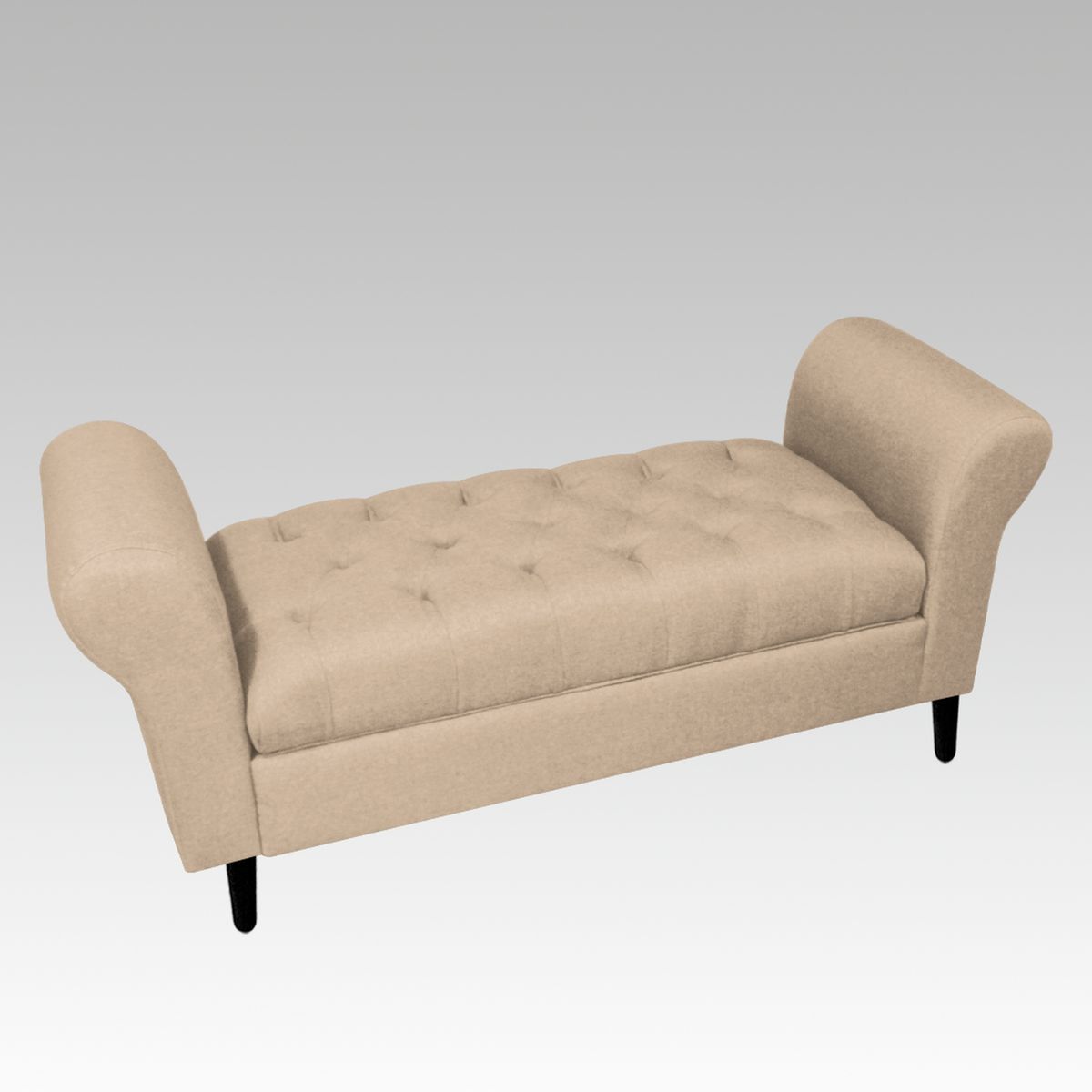 GENERICO - Banqueta Baúl Capitoné 21 Botones Zúrich - Beige