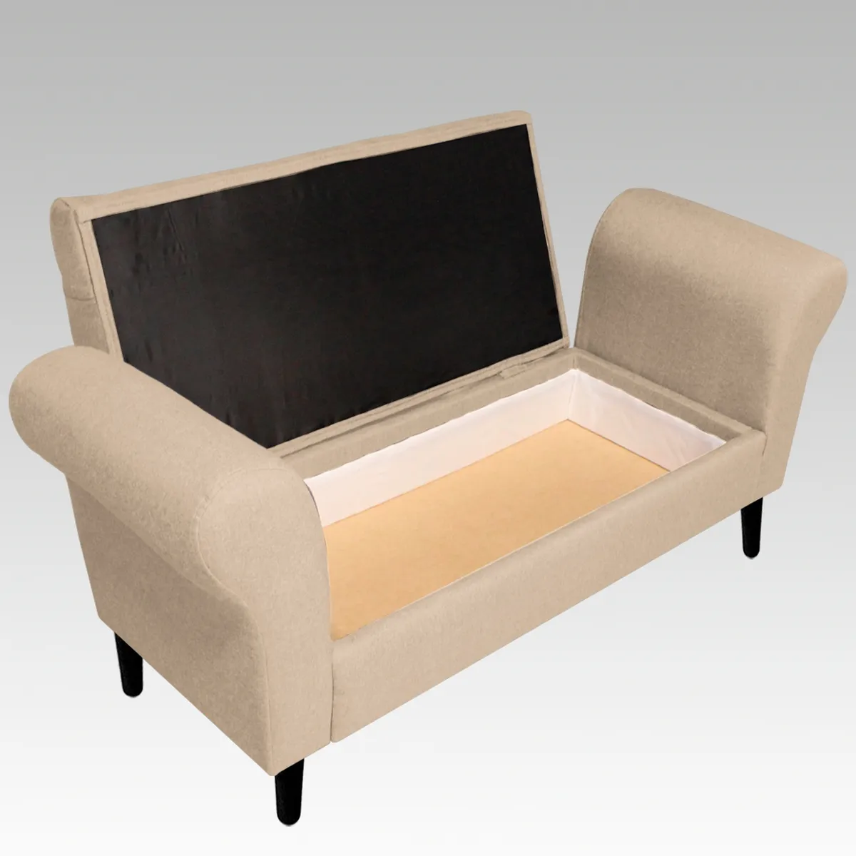 GENERICO - Banqueta Baúl Capitoné 21 Botones Zúrich - Beige