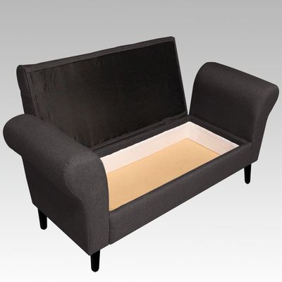 Imagen 2 del producto Banqueta Baúl Capitoné 21 Botones Zúrich - Gris oscuro