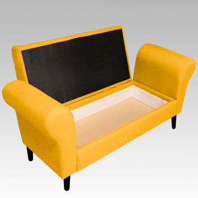 Imagen 2 del producto Banqueta Baúl Capitoné 21 Botones Zúrich - Amarillo