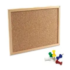 GENERICO - Pizarra de Corcho de Pared 20x30 cm Marco de Madera