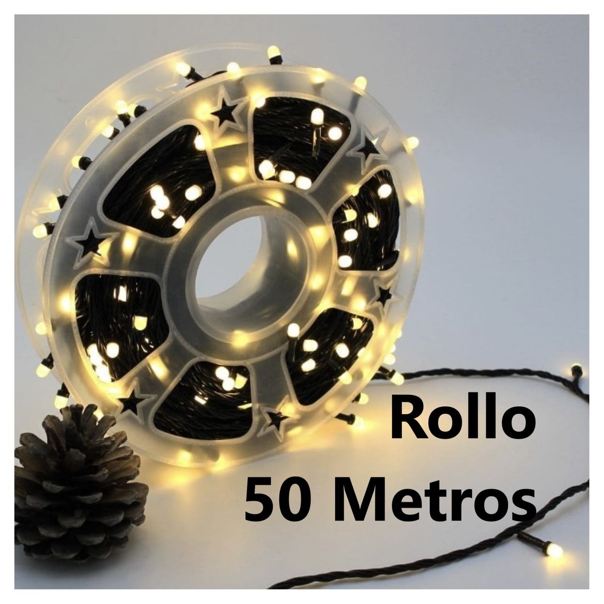 GENERICO - Luces LED Guirnalda Decoración Matrimonios Blanco Cálido 50metros