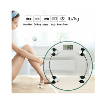 Imagen 2 del producto Balanza Peso Báscula Digital De Baño Vidrio 180k Redonda