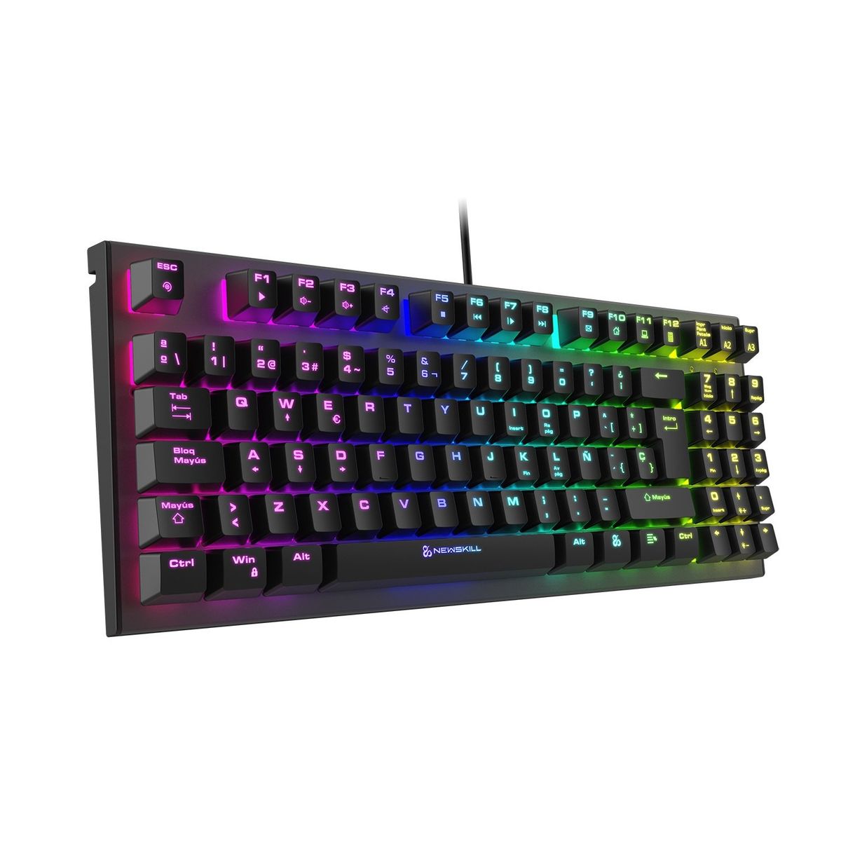 NEWSKILL - Teclado Gamer Chronos TKL Negro Switch Outemu Brown