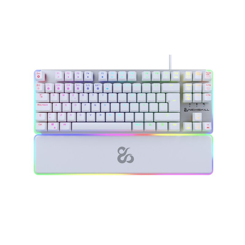NEWSKILL - Teclado Gamer Gungnyr Pro Ivory RGB Switch Gateron Red