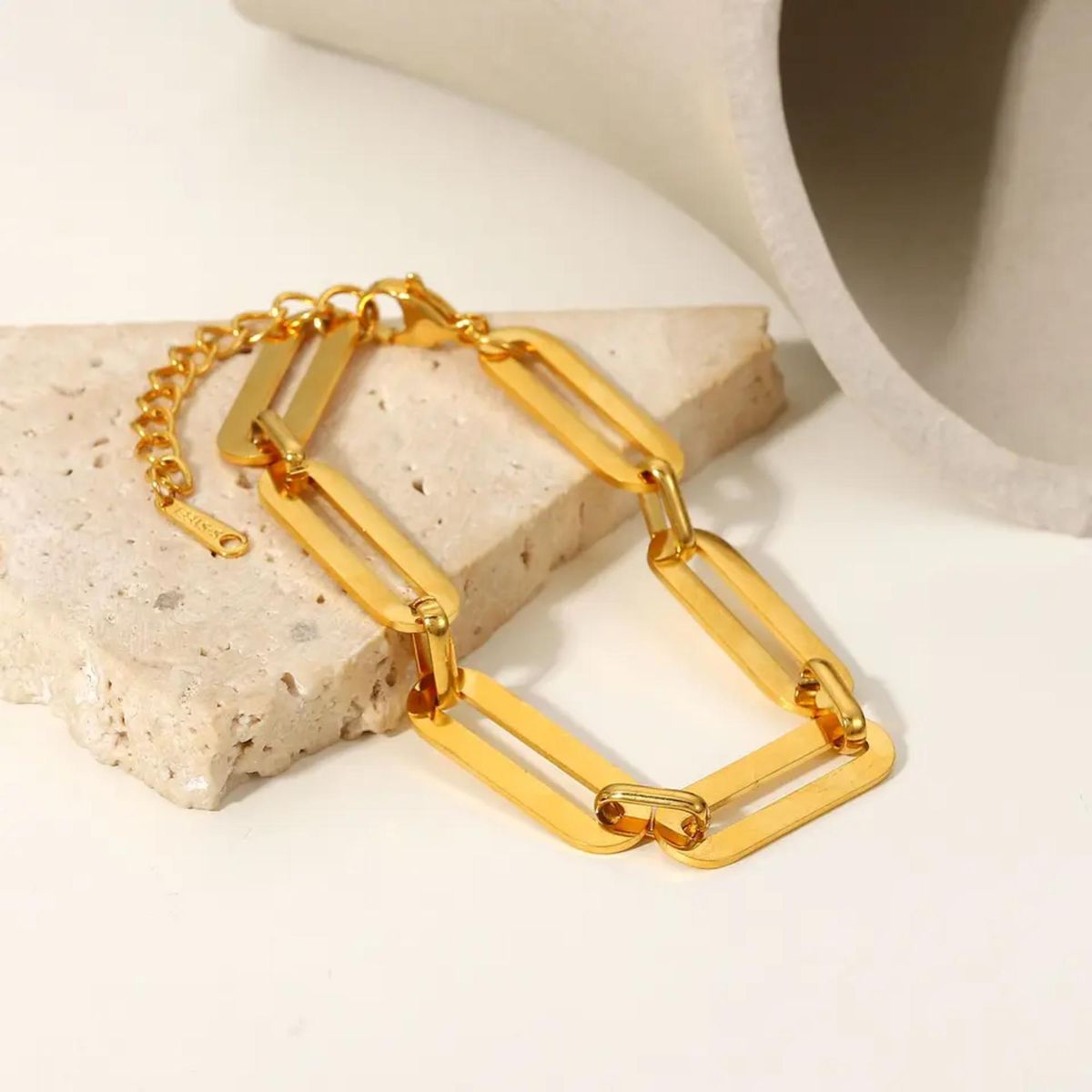 GENERICO - PULSERA MUJER Brazalete BAÑADO en oro 18k MODELO DIVA